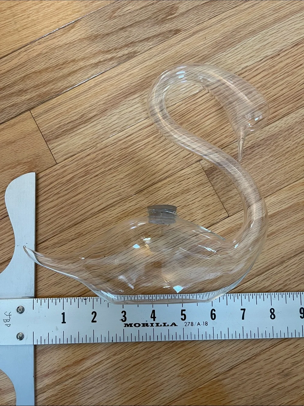 Clear Glass Swan Bud Vase